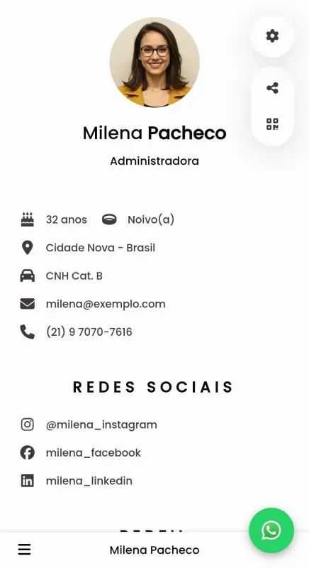 Currículo online no celular